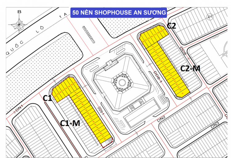 Đất nền Shophouse chợ An Sương Quận 12