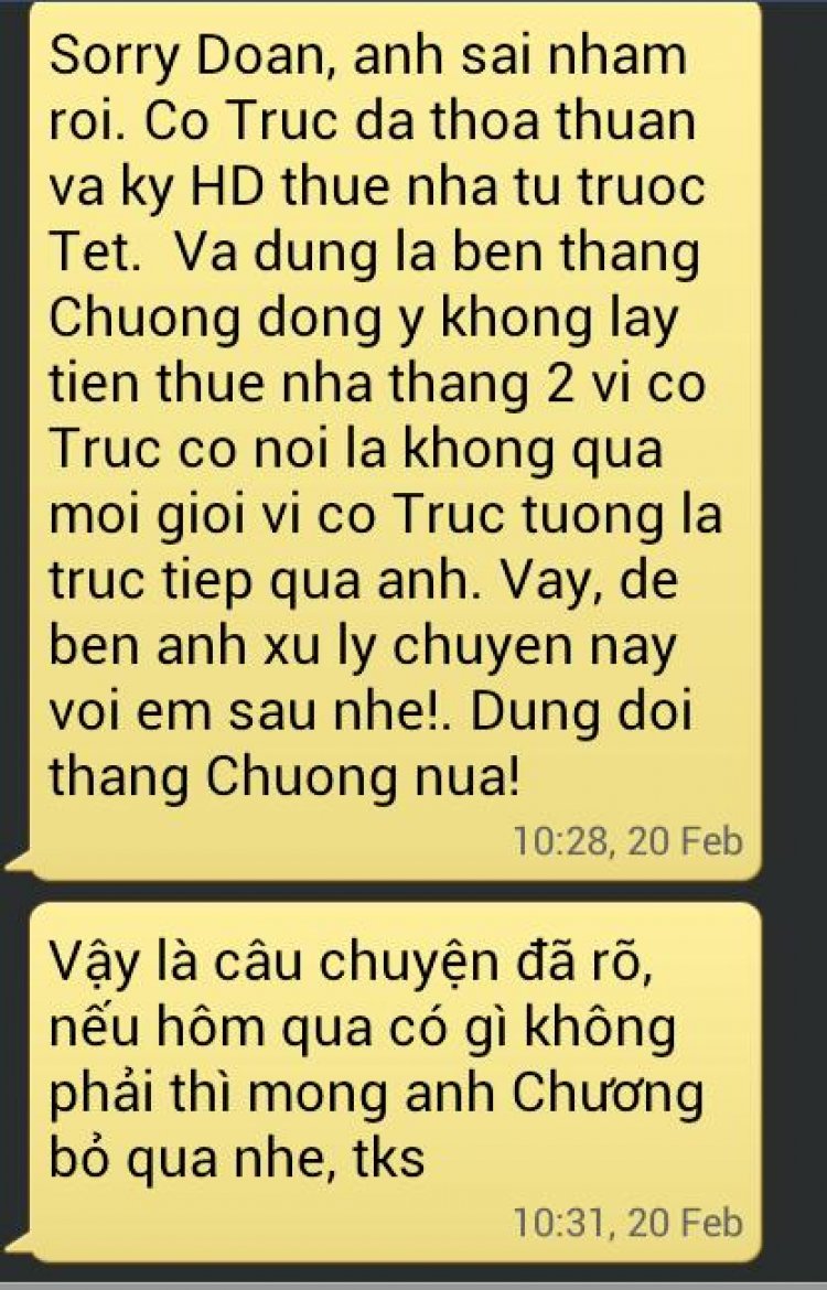 Em có phải cho tiền cò trong trường hợp này ?