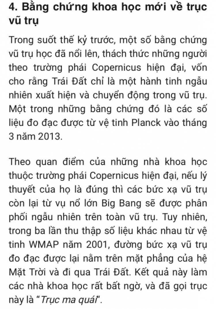 Trái đất quay quanh mặt trời hay mặt trời quay quanh trái đất