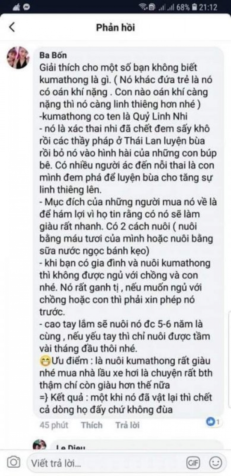 Nuôi Kumathong có thật không mấy anh???