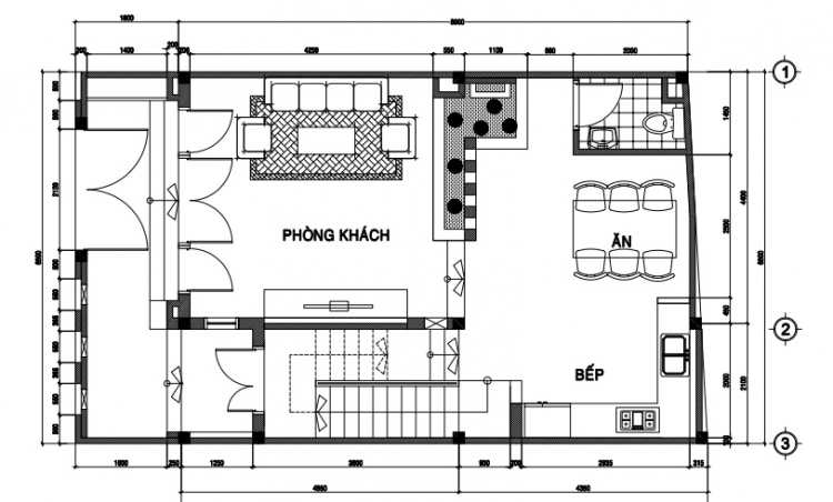 Layout thiết kế nhà đất 2 tầm