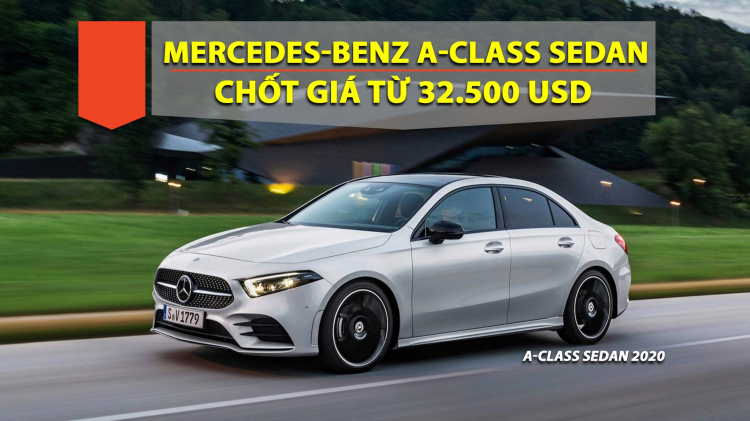 Mercedes-Benz A-Class sedan chốt giá tại Mỹ từ 32.500 USD; rẻ hơn C-Class khoảng 9.000 USD