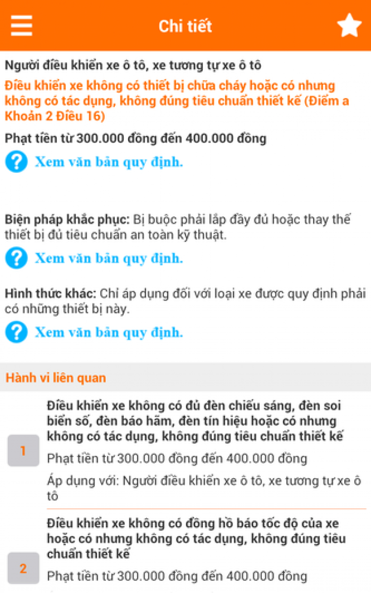 xe cá nhân không có bình chữa cháy có bị phạt không các bác