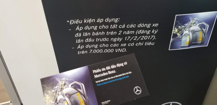 Merc đang miễn phí dầu thắng từ 18/02 đến 16/03 nha các bác!