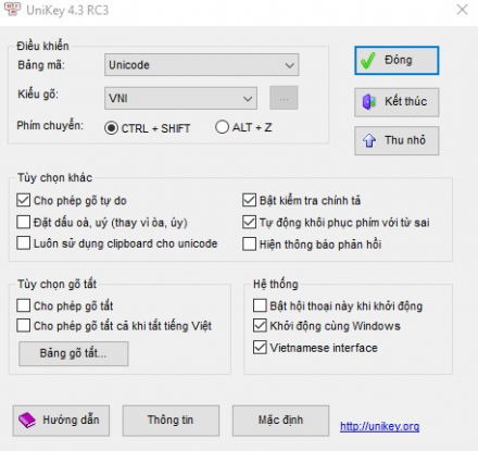 Soft đánh tiếng Việt cho Windows 10