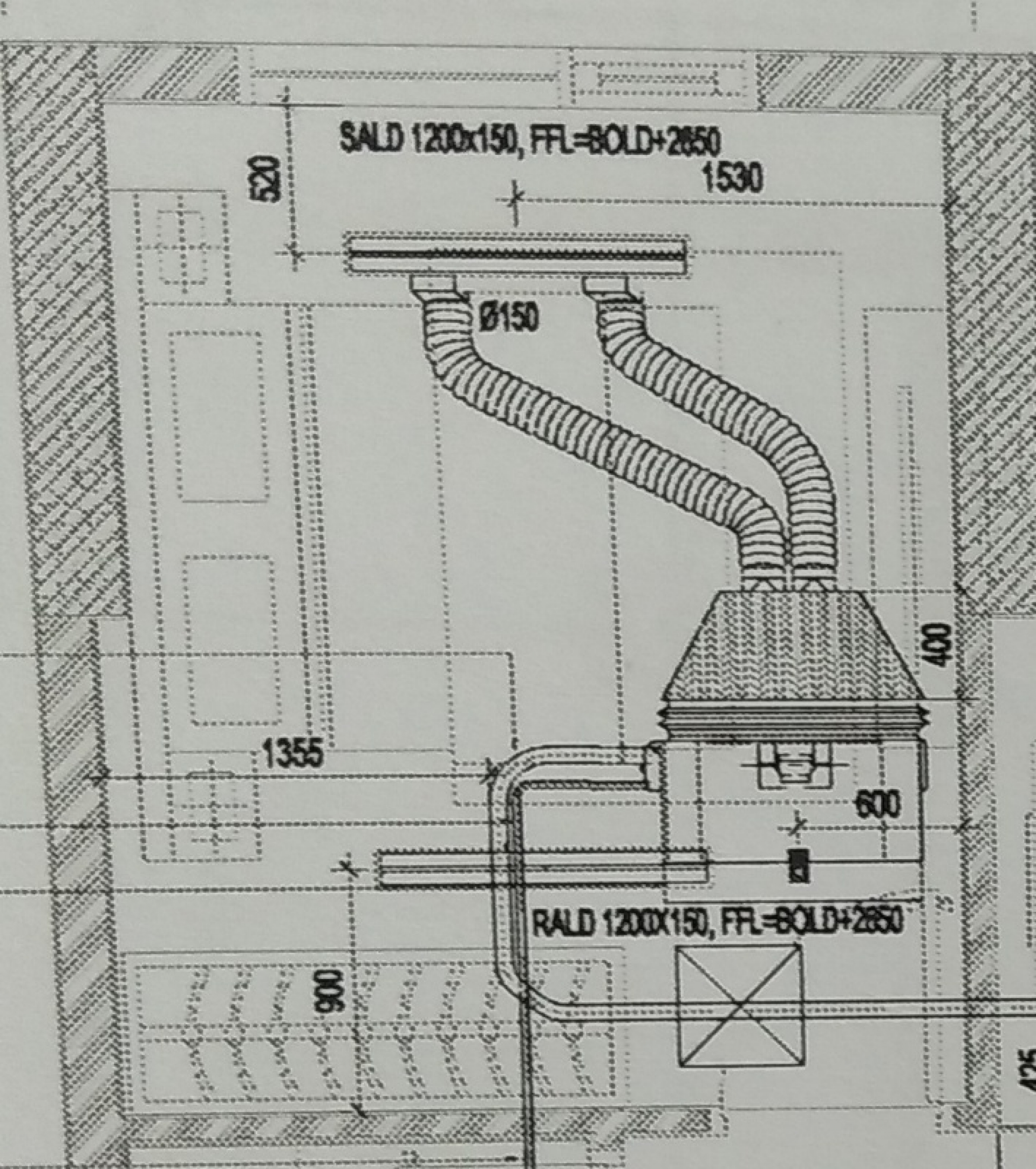 Máy lạnh âm trần hồi trần vẫn cần có nối ống gió từ cục lạnh tới miệng hút gió