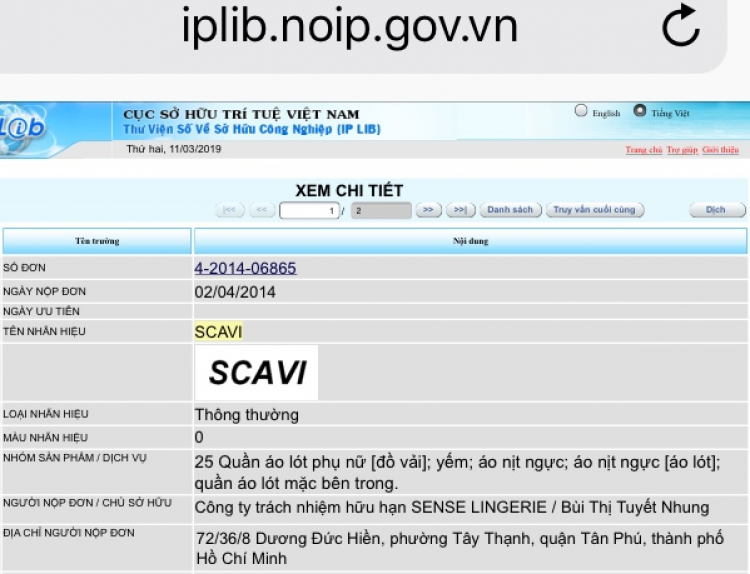 Đăng kí sỡ hữu trí tuệ nhãn hiệu?