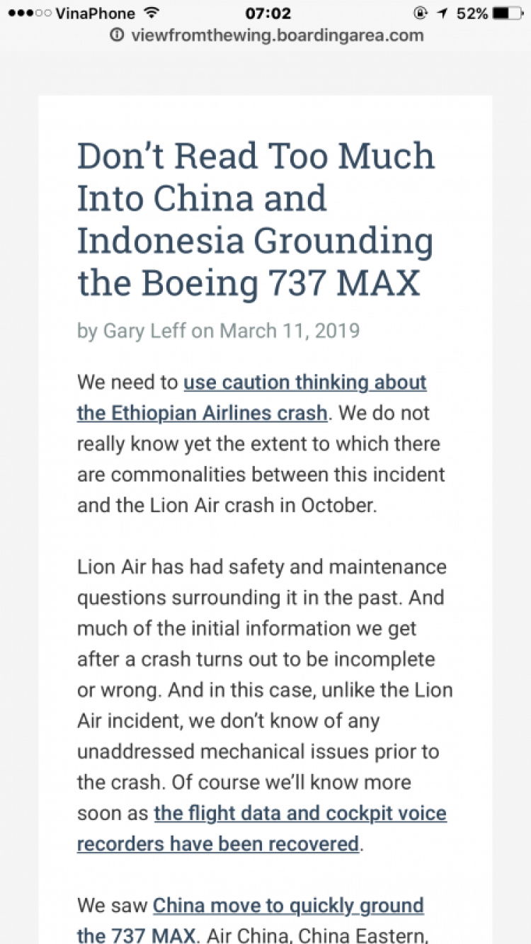 Mẫu mới Boeing 737 800 MAX lại rơi , nguy hiểm quá