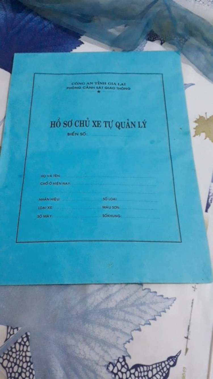 Làm lại hồ sơ khi mất hồ sơ gốc xe máy Làm lại hồ sơ khi mất hồ sơ gốc xe máy
