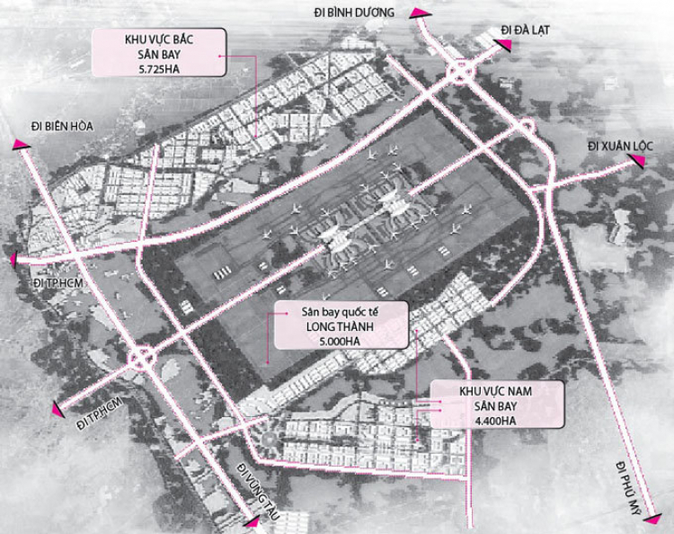 Đã phê duyệt kế hoạch SDĐ 2019 cho sân bay Long Thành và 2 khu TĐC sân bay 365 ha Lộc An Bình Sơn