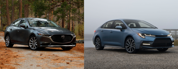 So sánh thiết kế/công nghệ trên Mazda 3 2019 và Corolla 2020 mới