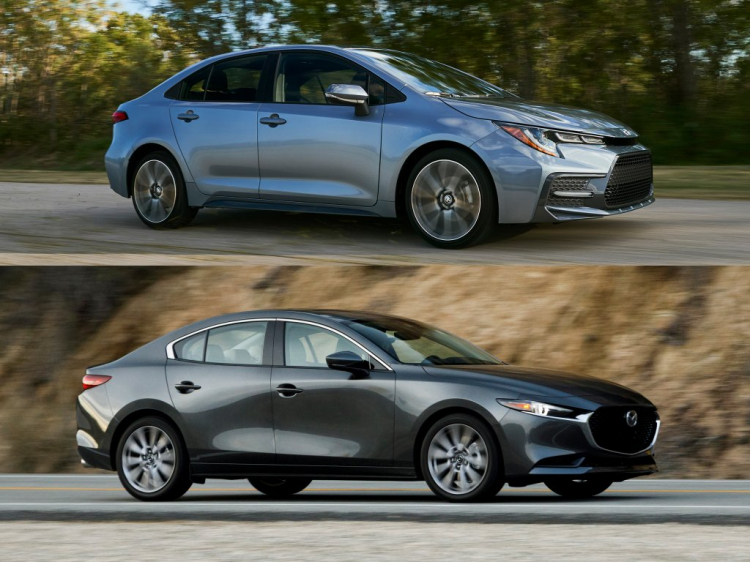 So sánh thiết kế/công nghệ trên Mazda 3 2019 và Corolla 2020 mới