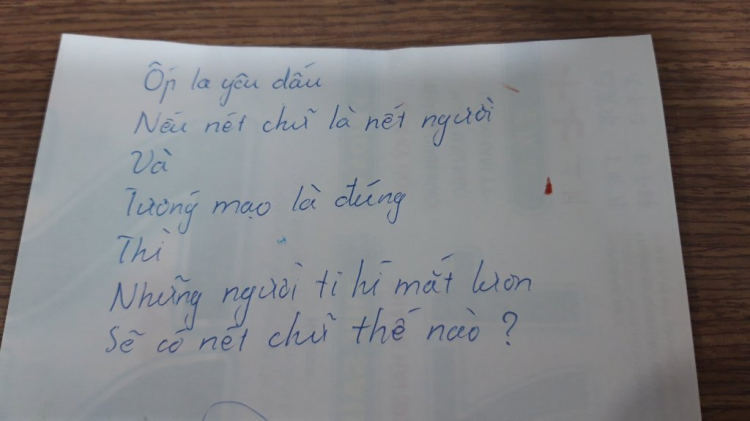 Nét chữ nết người?!