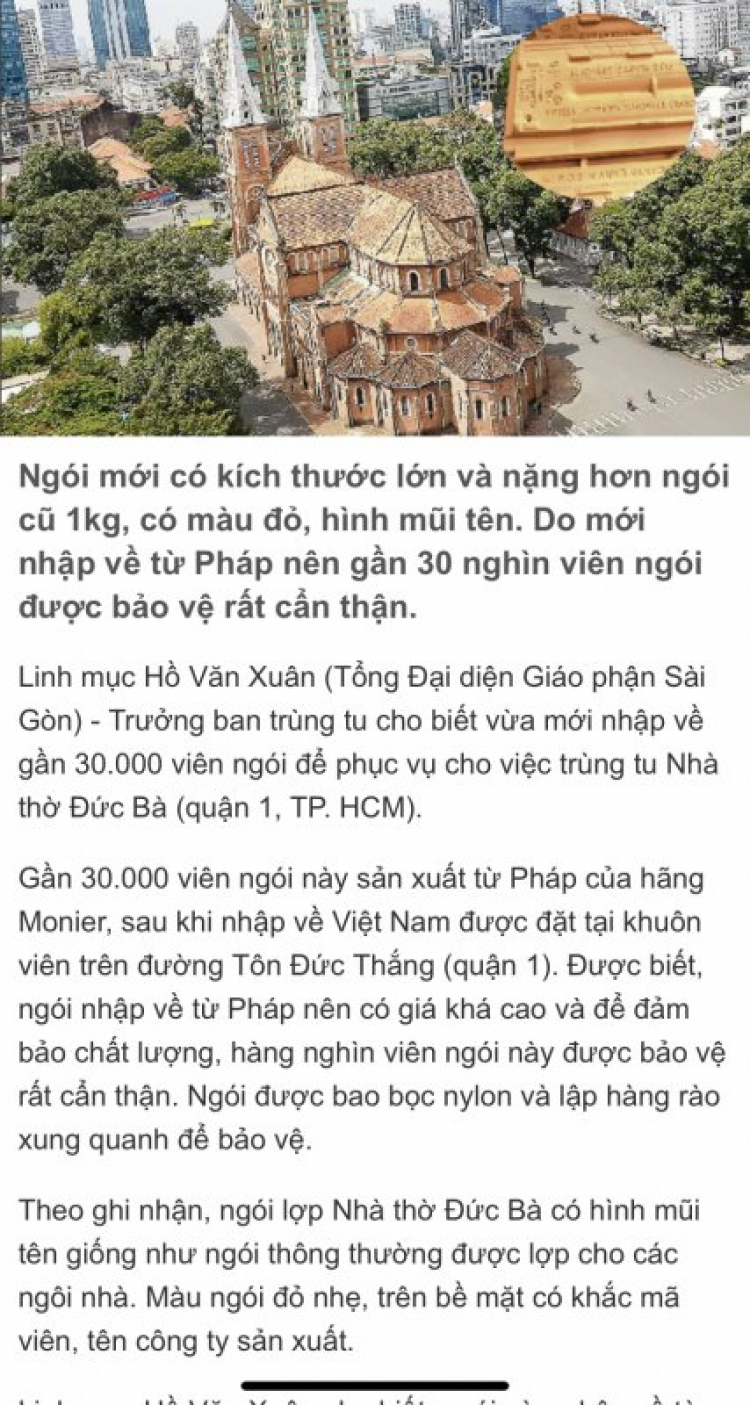 Lạm bàn về việc trùng tu nhà thờ đức bà