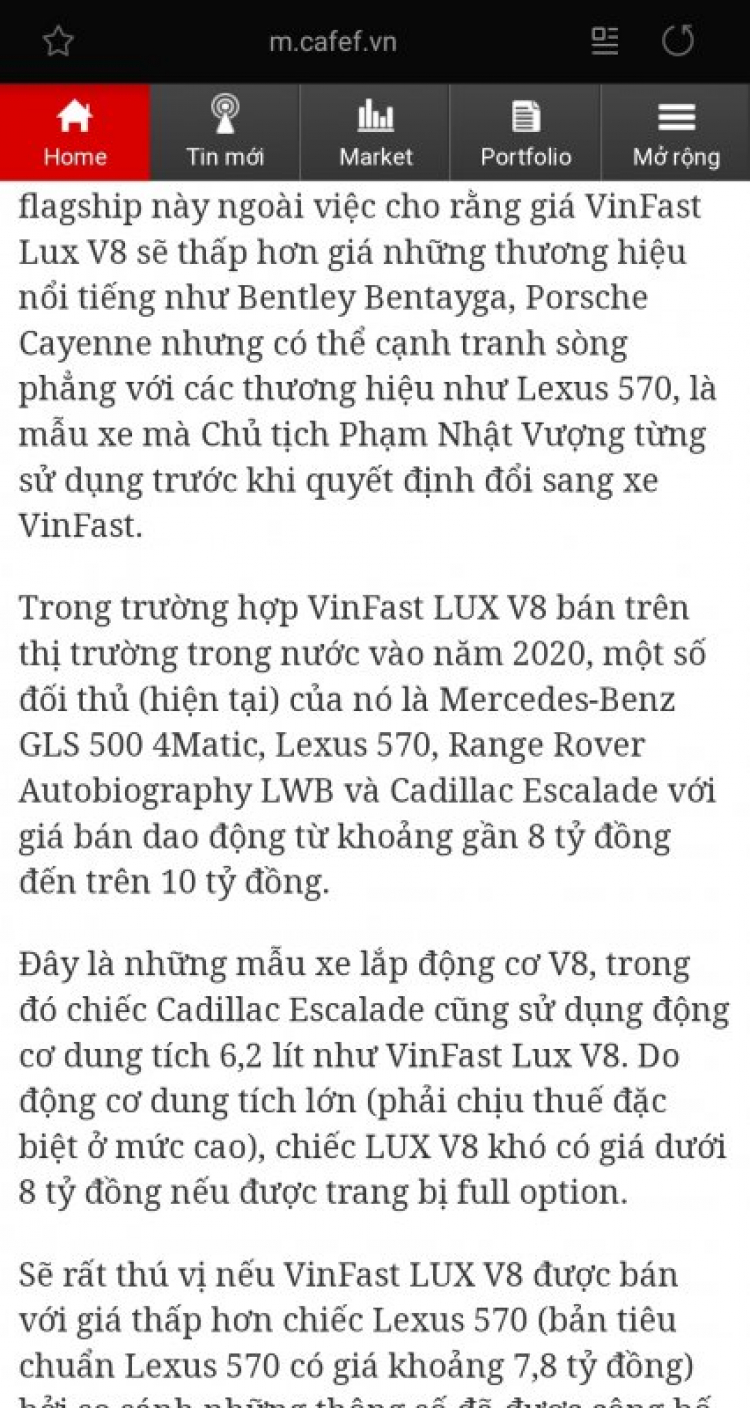 Lux V8 Vinfast chỉ kém Bentayga, ngang ngửa Lexus 570 ?!!!!??