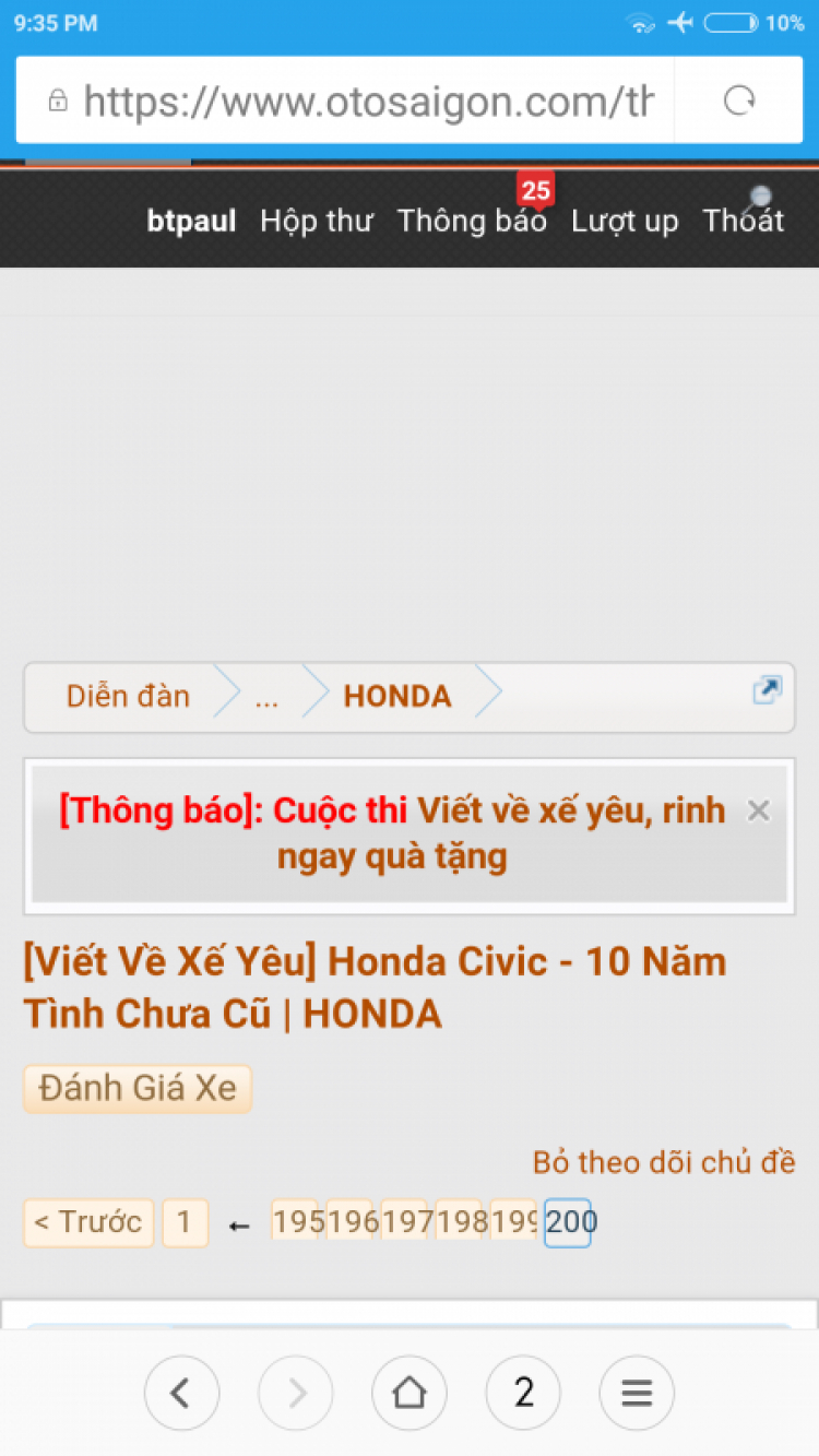 Honda Civic - 10 Năm Tình Chưa Cũ - [Viết Về Xế Yêu bằng thơ]