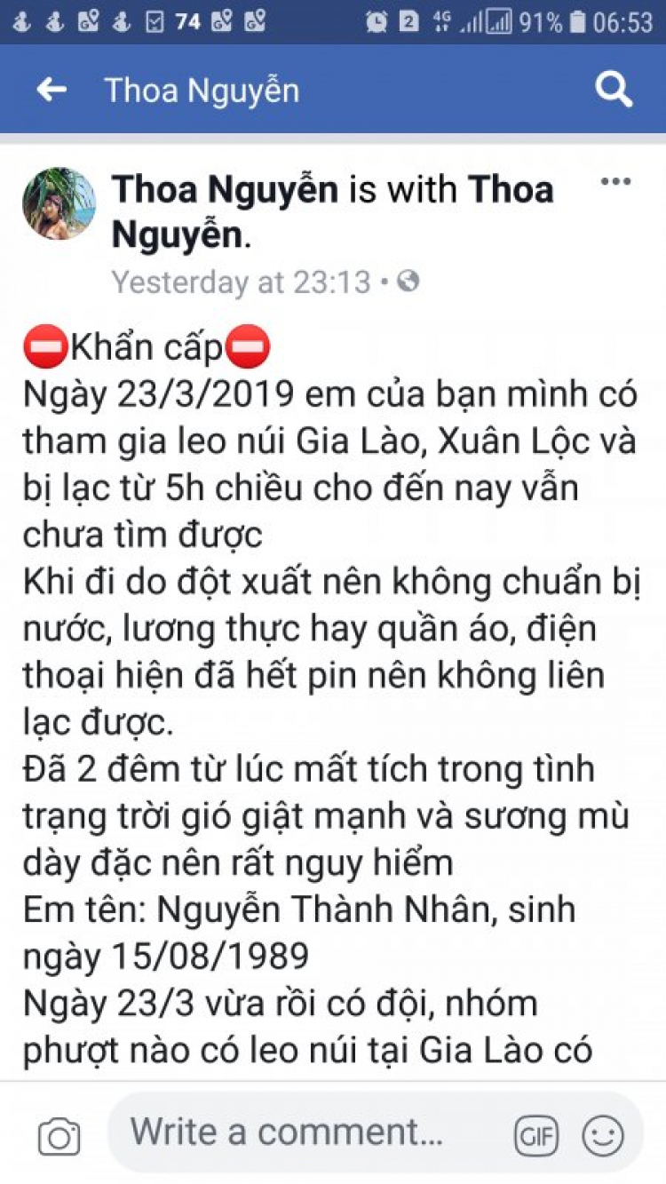 Lạc trên núi Gia Lào, Xuân Lộc