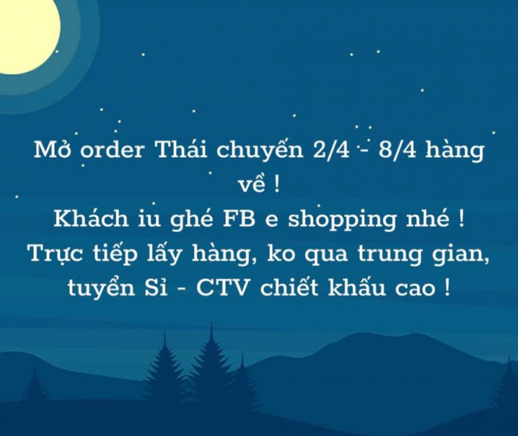 Nhận Order Chuyến Thái 2 - 8/4 Hàng Về. Tuyển Sỉ - Ctv Toàn Quốc !