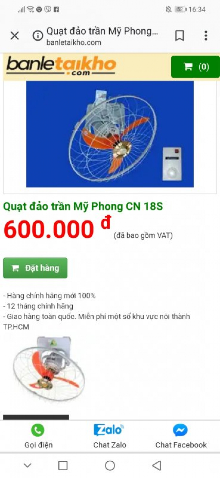 công tắc điện của quạt trần bị ngược