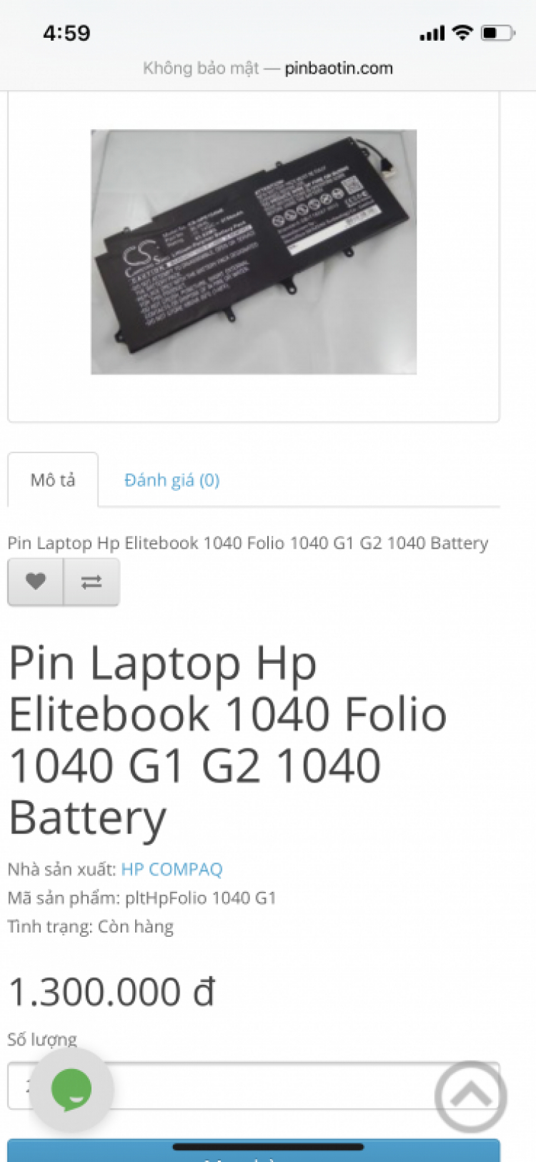 Pin laptop e bị gì