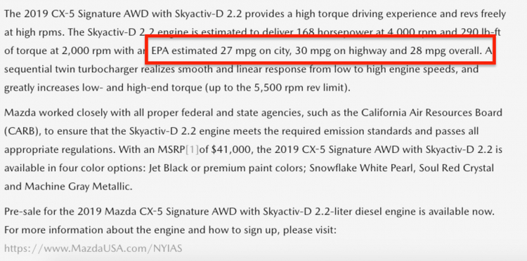 Mazda CX-5 có phiên bản máy dầu Skyactiv-D 2.2L tại Mỹ; giá bán hơn 40.000 USD Mazda CX-5 có phiên bản máy dầu Skyactiv-D 2.2L tại Mỹ; giá bán hơn 40.000 USD