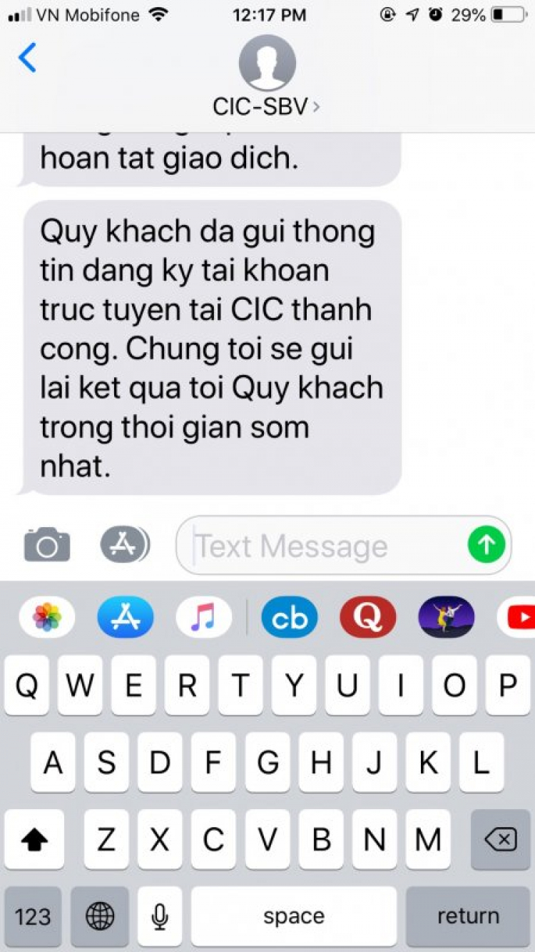 kiểm tra Thông Tin Tín Dụng CIC