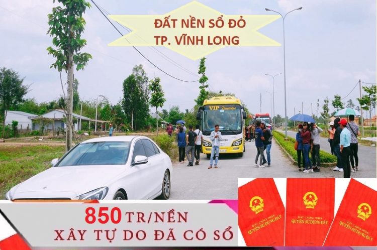 9 lý do khách hàng chọn mua dự án đất nền sổ đỏ TP Vĩnh Long chỉ từ 825 triệu/nền