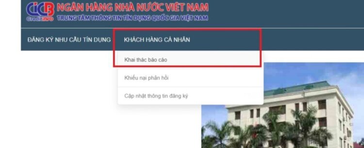 kiểm tra Thông Tin Tín Dụng CIC