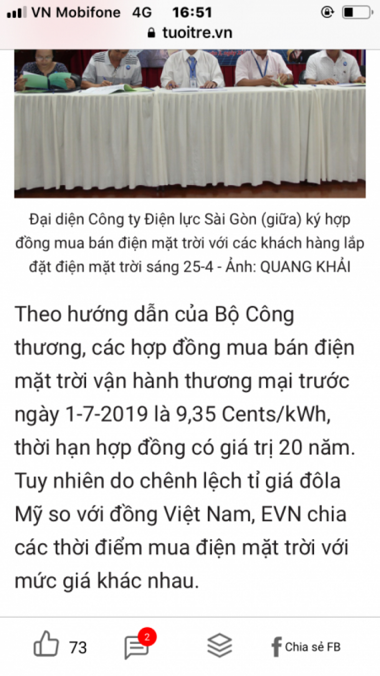 Hỏi về điện mặt trời