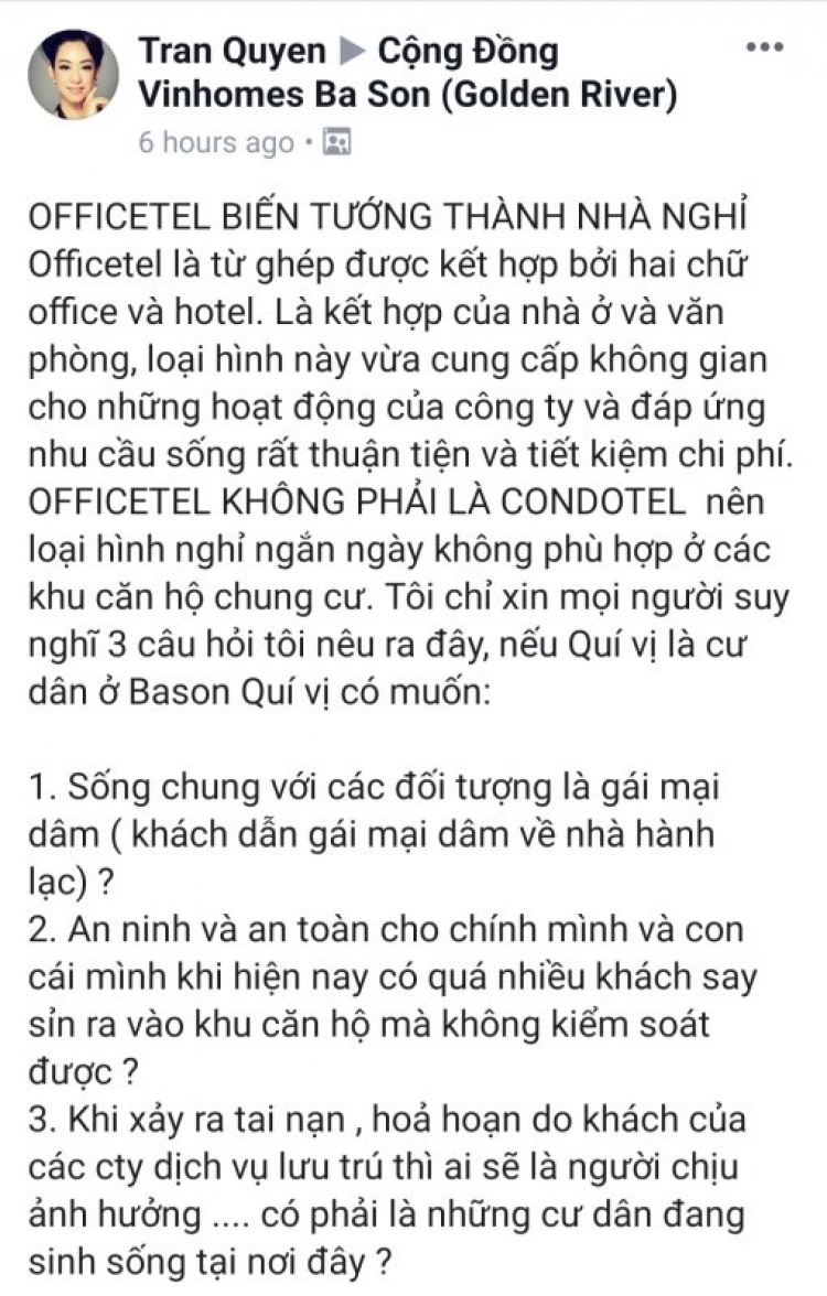 Cuộc Chiến Air BnB tại Vin Bason