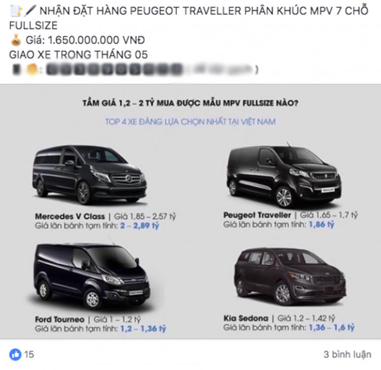Peogeot Traveller sắp giới thiệu tại Việt Nam; lựa chọn mới cao cấp hơn Kia Sedona