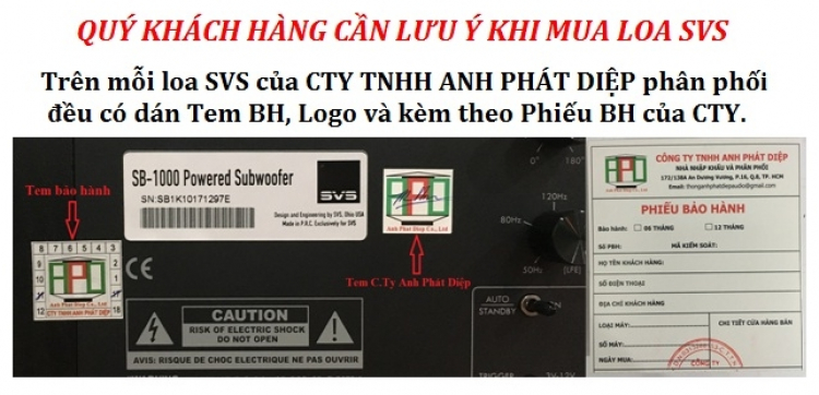 Loa sub SVS dùng cho Nghe nhạc, Xem phim, Karaoke - www.anhphatdiepaudio.com - Nhập khẩu & Phân phối