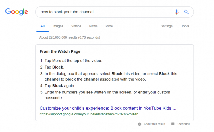 làm sao block vài kênh youtube?