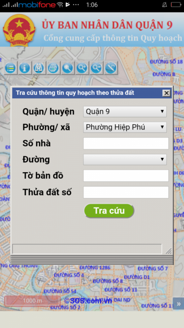 Phần mềm QUY HOẠCH QUẬN 9