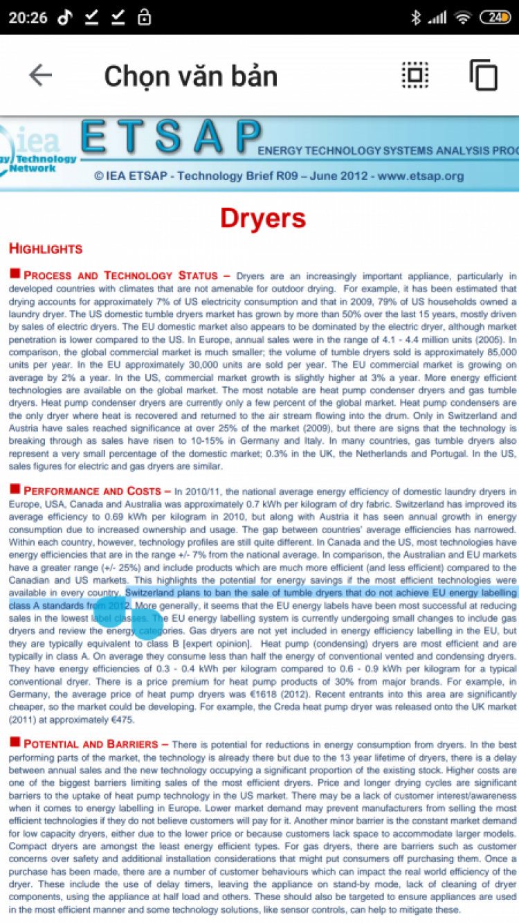 Nên dùng máy sấy ngưng tụ, thông hơi hay heat pump