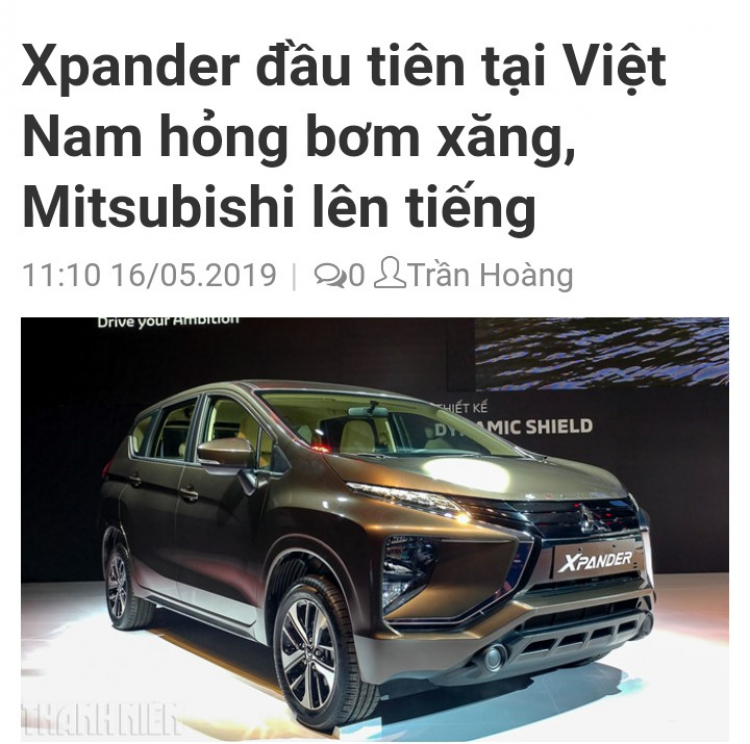 Nghi vấn chiếc Mitsubishi Xpander ở Bình Dương bị lỗi bơm xăng tương tự như tại Philippines