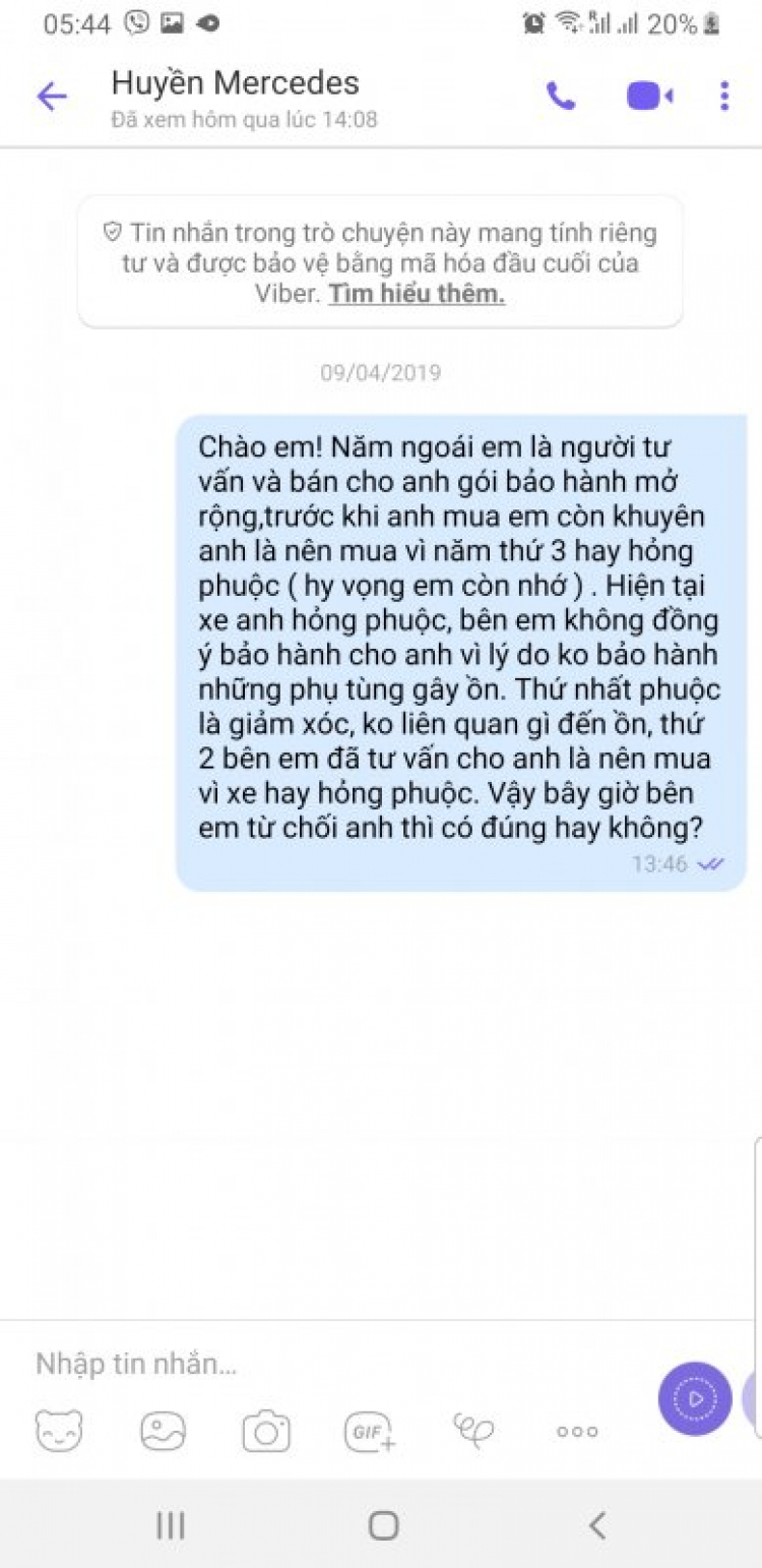 Vấn đề mua thêm 2 năm bảo hành của Mer, Tiền mất tật mang. Vấn đề mua thêm 2 năm bảo hành của Mer, Tiền mất tật mang.