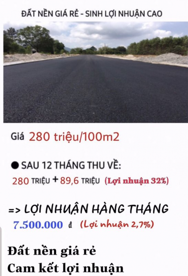 Có nên Mua Đất Nền khi CDT cam kết thu lại las 20% sau 1 năm không? Có nên Mua Đất Nền khi CDT cam kết thu lại las 20% sau 1 năm không?