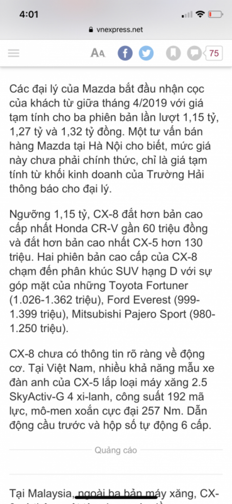 Mazda CX8 giá 1.3 tỷ
