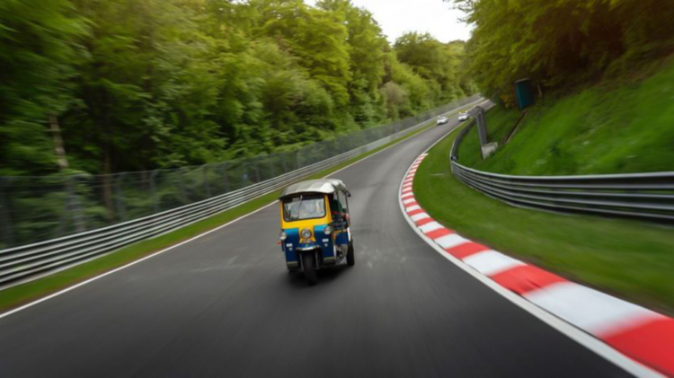 Mang “siêu xe” Tuk-Tuk vào Nurburgring: Mất hơn 30 phút để hoàn thành một vòng đua