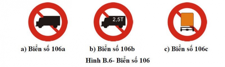 Biển cấm. Xe tải