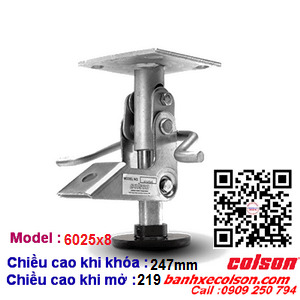 Khóa đội xe đẩy Colson Floor Lock chiều cao khi đội 247mm 6025x8 banhxecolson.com.png