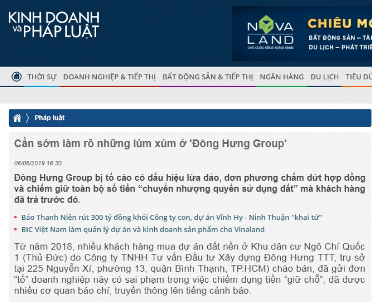 Đông Hưng Group có thật là lừa đảo?