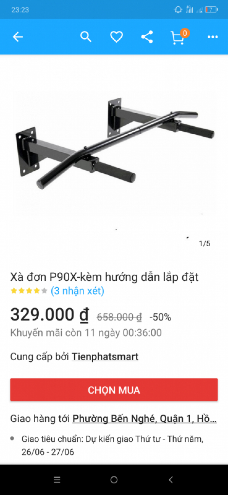 Xà đơn tập ở nhà