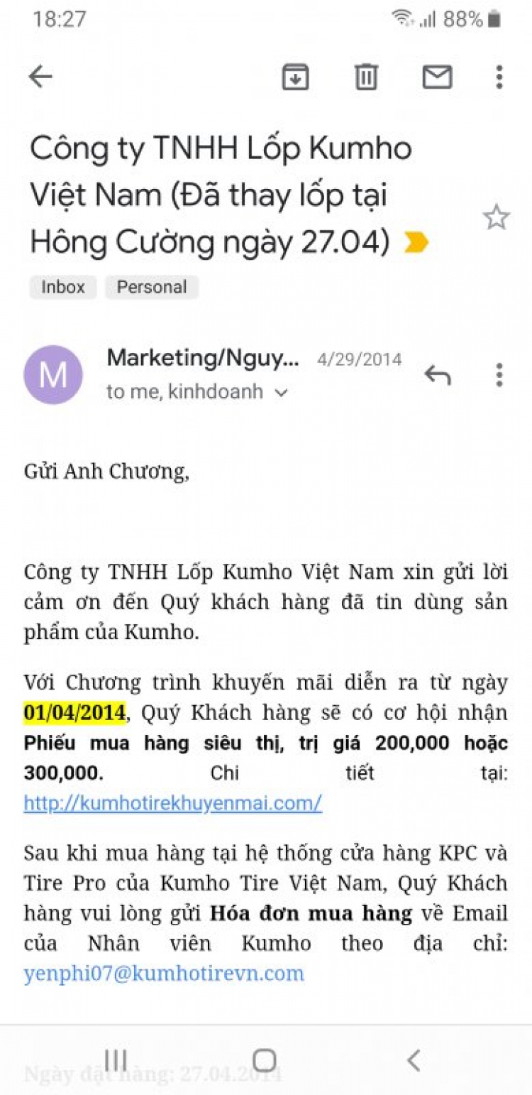 Hồng Cường thay vỏ xe date quá 3 năm