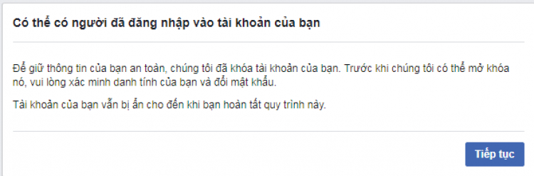 Mở tài khoản Facebook bị khoá