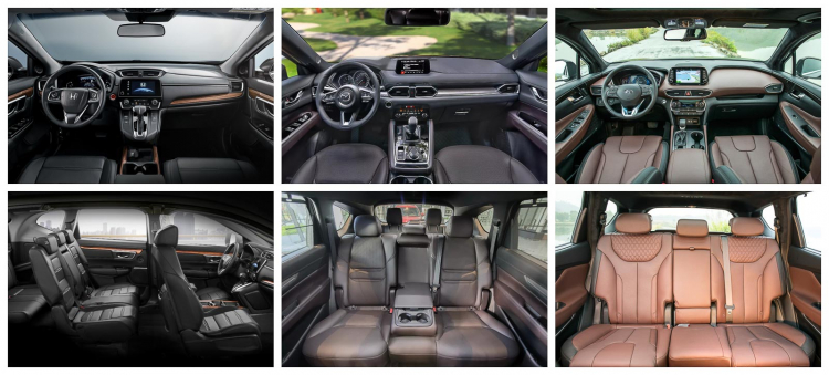 So sánh Mazda CX-8, Honda CR-V và Hyundai SantaFe