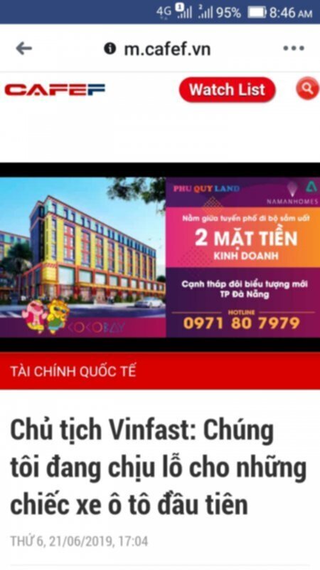 Nhà máy Vinfast bắt đầu chạy ầm ầm