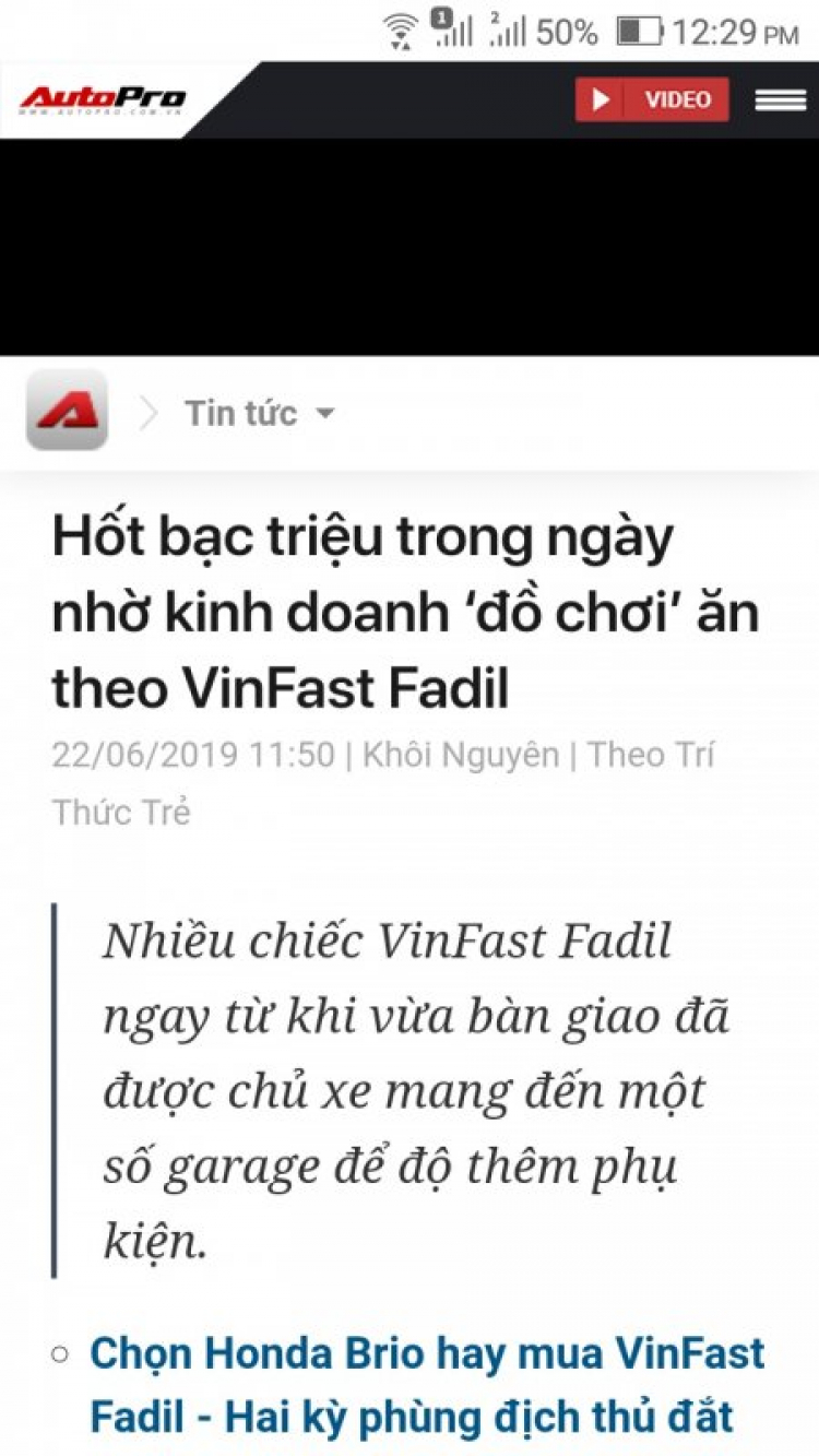 Chất lượng xe fadil