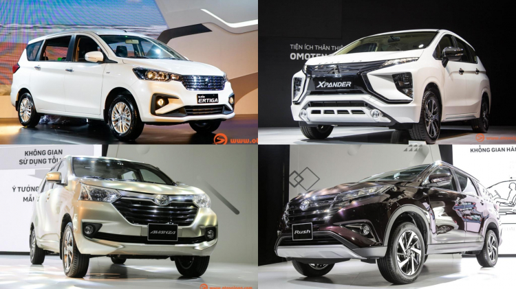 [THSS] So sánh sơ bộ giữa Suzuki Ertiga với Mitsubishi Xpander, Toyota Avanva và Rush